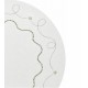 Lugar Americano 38cm Fluir Branco e Verde PVC